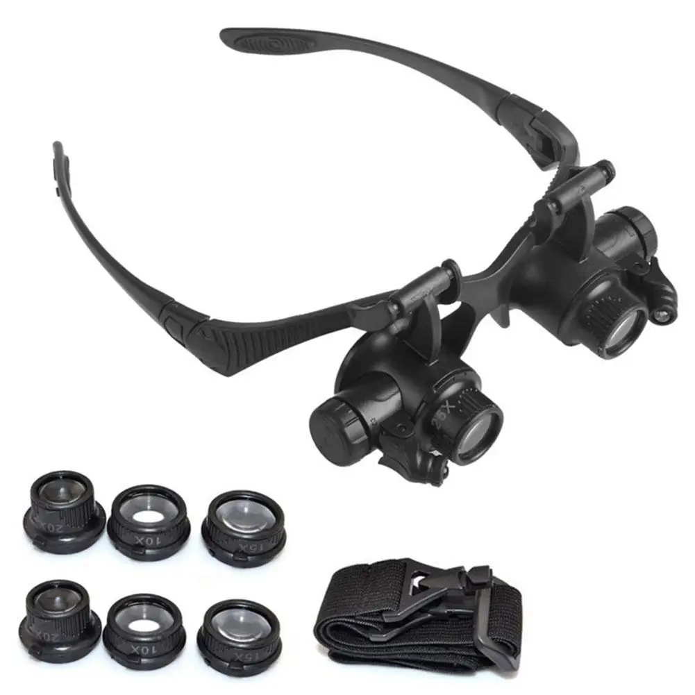 Electronics Repair Glasses - Hiasan Kepala Baru Kacamata Cahaya LED