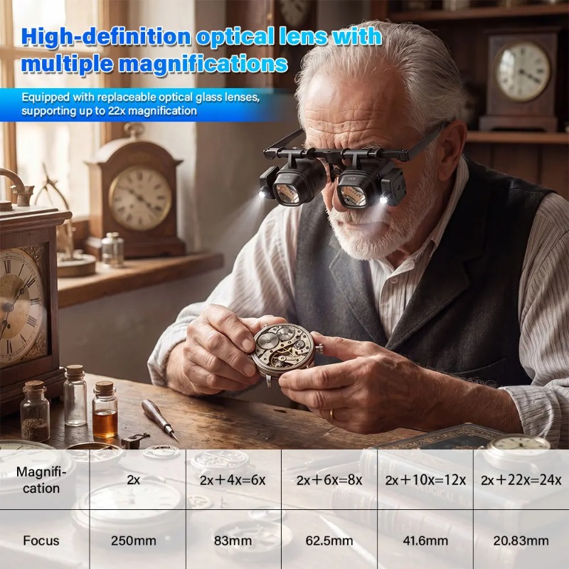 Kacamata Pembesar dengan Lampu - Electronics Repair Glasses ulasan dan harga