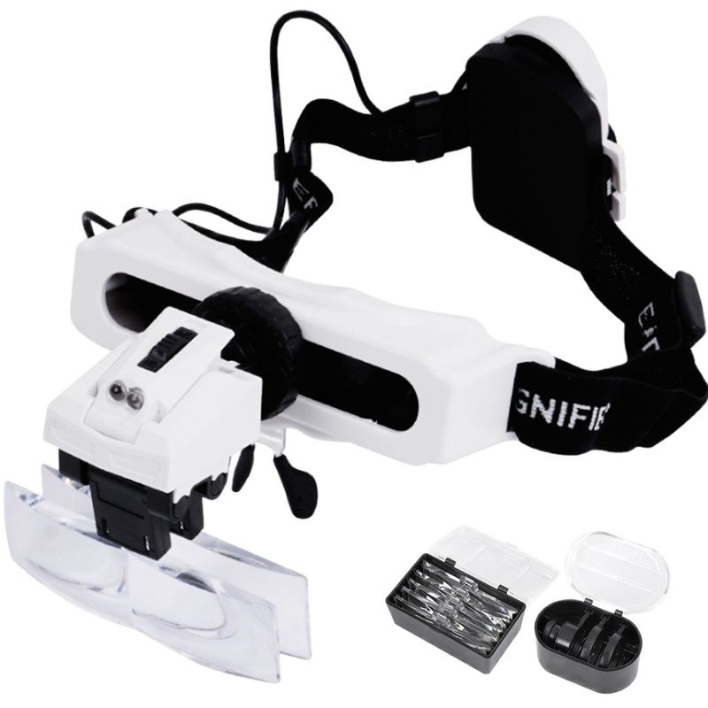 Kaca Pembesar Kepala Berlampu  - Electronics Repair Glasses ulasan dan harga