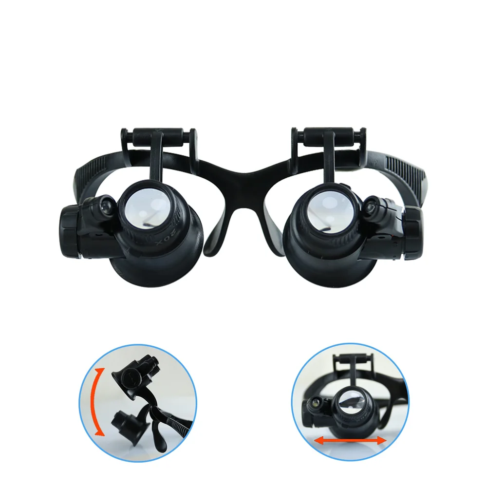 Kaca Pembesar dengan Lampu LED - Electronics Repair Glasses ulasan dan harga