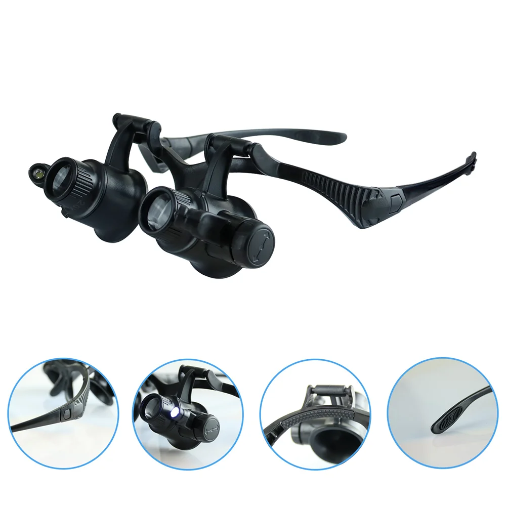 Kaca Pembesar dengan Lampu LED - Electronics Repair Glasses ulasan dan harga